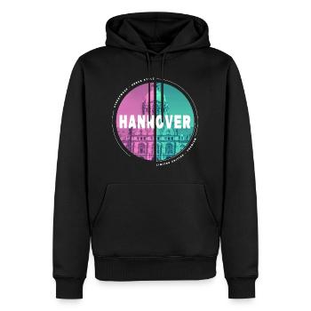 Hanovre Allemagne Ville Skyline Home Love - Sweat à capuche Premium bio Homme - noir - Devant - Nico (187cm)