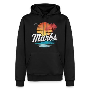 Marbs - Männer Premium Bio Hoodie - Schwarz - Vorne - Nico (187cm)