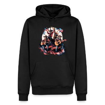 Country Musik Gitarre Sänger Western USA Vintage - Männer Premium Bio Hoodie - Schwarz - Vorne - Nico (187cm)