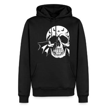 Horror Skull Skull Art Skull Gothic Heavy Metal - Men’s Premium Organic Hoodie - black - Front - Nico (187cm)
