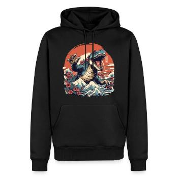 Crockzilla - Sweat à capuche Premium bio Homme - noir - Devant - Nico (187cm)