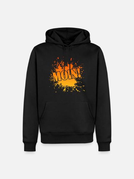 Moin Anker Hamburg Skipper - Männer Premium Bio Hoodie - Schwarz