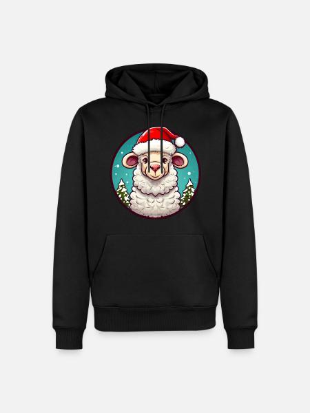 Sheep Christmas - Men’s Premium Organic Hoodie - black