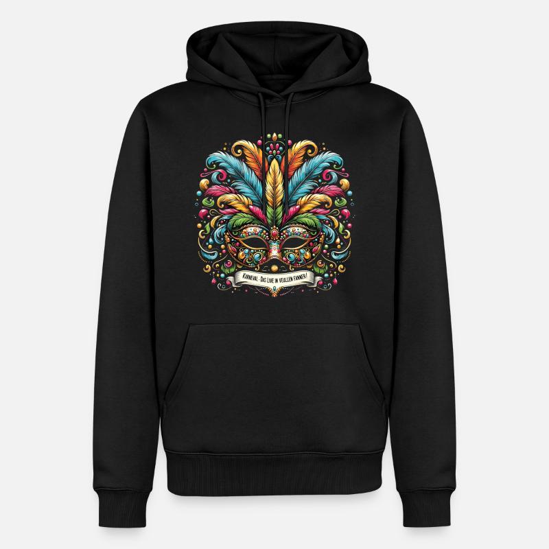 Masque de carnaval - Sweat à capuche Premium bio Homme - noir