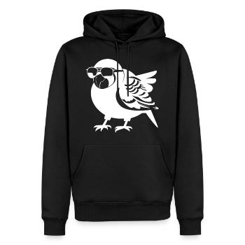 Lustiger Vogel mit Sonnenbrille Cool Bourke's Parak - Männer Premium Bio Hoodie - Schwarz - Vorne - Nico (187cm)