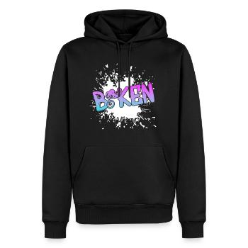 Biken Fahrrad Bike - Männer Premium Bio Hoodie - Schwarz - Vorne - Nico (187cm)