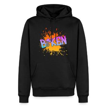 Biken - Männer Premium Bio Hoodie - Schwarz - Vorne - Nico (187cm)