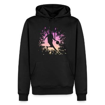 Bball, Streetball, Basketball - Männer Premium Bio Hoodie - Schwarz - Vorne - Nico (187cm)