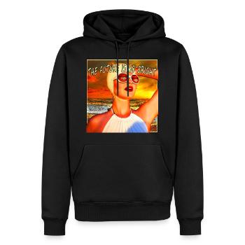 The Future is so bright - Männer Premium Bio Hoodie - Schwarz - Vorne - Nico (187cm)