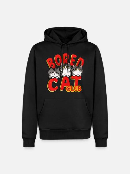 Bored Cat Club - Men’s Premium Organic Hoodie - black