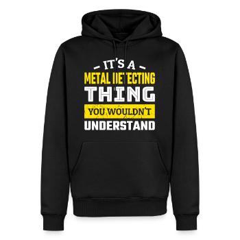 Metal Detecting - Männer Premium Bio Hoodie - Schwarz - Vorne - Nico (187cm)