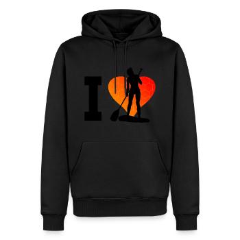 Standup Paddling Sup Hommes Femme Standup Paddlebo - Sweat à capuche Premium bio Homme - noir - Devant - Nico (187cm)