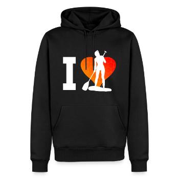 Stand up Paddle Board Standup Paddleboard - Sweat à capuche Premium bio Homme - noir - Devant - Nico (187cm)