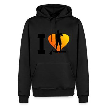 Stand up Paddle Board Standup Paddleboard - Sweat à capuche Premium bio Homme - noir - Devant - Nico (187cm)