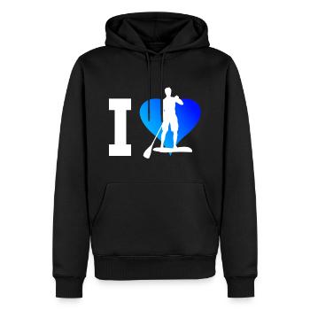 Stand up Paddle Board Standup Paddle Femmes - Sweat à capuche Premium bio Homme - noir - Devant - Nico (187cm)