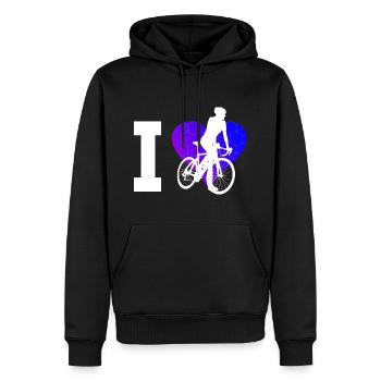 Vélo de route pour femmes Vélo de route Vélo de route Vélo de route - Sweat à capuche Premium bio Homme - noir - Devant - Nico (187cm)
