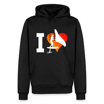 wingsurfen Herren wingsurf wingfoil hydrofoil - Männer Premium Bio Hoodie - Schwarz - Vorne - Nico (187cm)