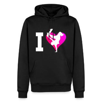 Skateboarder Skateboarder Skateboard Skater Hommes - Sweat à capuche Premium bio Homme - noir - Devant - Nico (187cm)