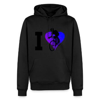 Rennradfahrer Rennradfahren Rennrad Damen - Männer Premium Bio Hoodie - Schwarz - Vorne - Nico (187cm)
