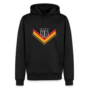 40. Geburtstag / Deutschland Design - Männer Premium Bio Hoodie - Schwarz - Vorne - Nico (187cm)