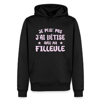 Ich kann es nicht, ich habe es mit meiner Patentochter vermasselt - Männer Premium Bio Hoodie - Schwarz - Vorne - Nico (187cm)