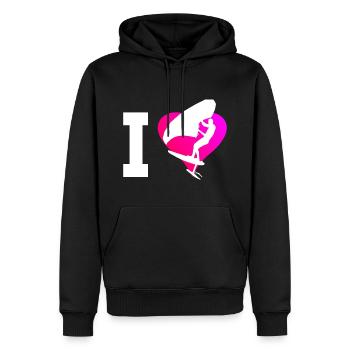 hydroptère hommes wingsurf foilwing femmes - Sweat à capuche Premium bio Homme - noir - Devant - Nico (187cm)