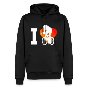 Cyclisme sur route hommes course cycliste vélo de route - Sweat à capuche Premium bio Homme - noir - Devant - Nico (187cm)