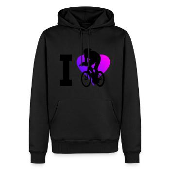 Vélo de route vélo de route vélo de route vélo de route pour hommes - Sweat à capuche Premium bio Homme - noir - Devant - Nico (187cm)