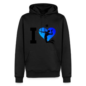 Volleyballer Beach Volley Volley Damen Volleyballs - Männer Premium Bio Hoodie - Schwarz - Vorne - Nico (187cm)