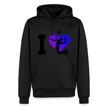 Beachvolleyball Beach Volley Volley Volleyballspie - Männer Premium Bio Hoodie - Schwarz - Vorne - Nico (187cm)