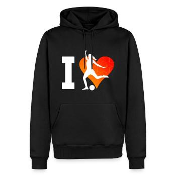 Fussballer Fussballspielen Fussballspieler - Männer Premium Bio Hoodie - Schwarz - Vorne - Nico (187cm)