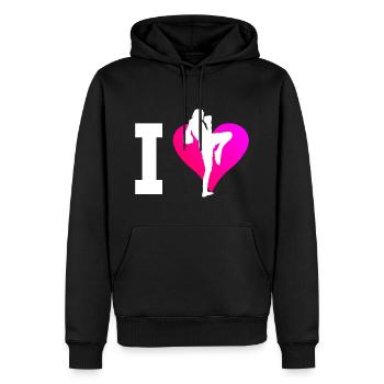 Thai Boxing Men Women Thai Boxing Thaiboxing - Men’s Premium Organic Hoodie - black - Front - Nico (187cm)