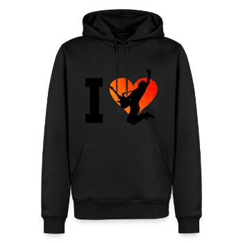 classical guitar electronic guitar Gitarrenspieler - Männer Premium Bio Hoodie - Schwarz - Vorne - Nico (187cm)