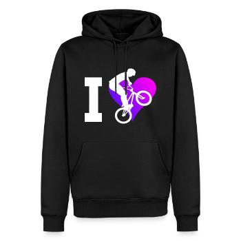 bmx jungen Herren bmx Damen Bike Radfahren - Männer Premium Bio Hoodie - Schwarz - Vorne - Nico (187cm)