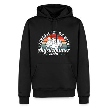 Aufsitzmäher Rasentraktor Landschaftsgärtner Rasen - Männer Premium Bio Hoodie - Schwarz - Vorne - Nico (187cm)