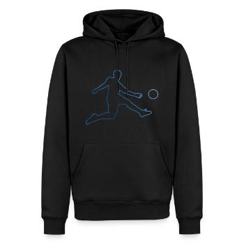 Football Hommes Football Football Spi - Sweat à capuche Premium bio Homme - noir - Devant - Nico (187cm)