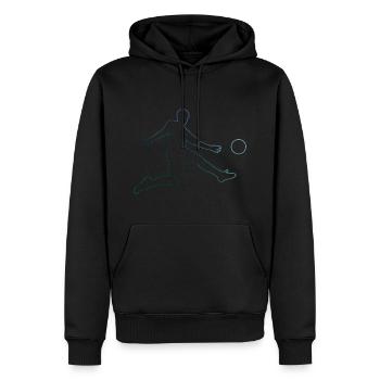 Match de football Football Football Football féminin Jeux de football féminin - Sweat à capuche Premium bio Homme - noir - Devant - Nico (187cm)