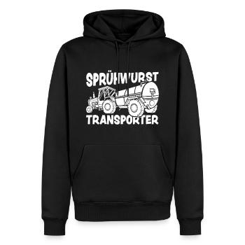 Sprühwurst Transporter Gülle fahren Güllefass - Männer Premium Bio Hoodie - Schwarz - Vorne - Nico (187cm)