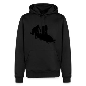 Women's Bobsleigh Track Men's Two-Man Bobsleigh Ride - Men’s Premium Organic Hoodie - black - Front - Nico (187cm)