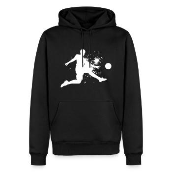 Fussballer Fussball Damen Fussballspieler Herren - Männer Premium Bio Hoodie - Schwarz - Vorne - Nico (187cm)
