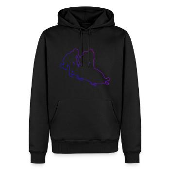Damen Zweierbob Bob Bobsport Bobbahn Bob fahren - Männer Premium Bio Hoodie - Schwarz - Vorne - Nico (187cm)