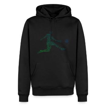 Football Masculin Soccer Soccer Spi - Sweat à capuche Premium bio Homme - noir - Devant - Nico (187cm)
