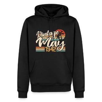 Jahrgang Geburtstag Mai 1942 Geboren im Mai 1942 - Männer Premium Bio Hoodie - Schwarz - Vorne - Nico (187cm)