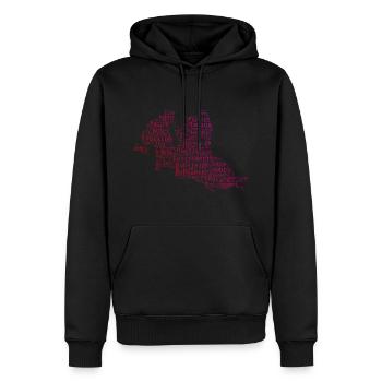 Bobsport Bob Bob fahren Damen Herren Zweierbob - Männer Premium Bio Hoodie - Schwarz - Vorne - Nico (187cm)