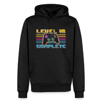 18 Geburtstag Level 18 Complete 18 Jahre Gamer - Männer Premium Bio Hoodie - Schwarz - Vorne - Nico (187cm)