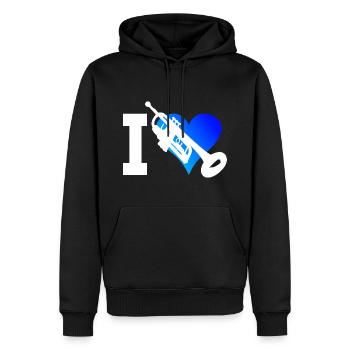 Trompeter Herren Trompetenspieler Trompetenspielen - Männer Premium Bio Hoodie - Schwarz - Vorne - Nico (187cm)
