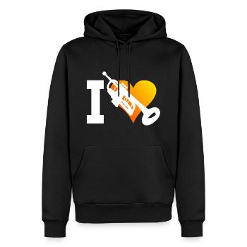 Damen Trompetenspielen Trompetenspieler Herren - Männer Premium Bio Hoodie - Schwarz - Vorne - Nico (187cm)