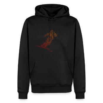 Ski acrobatique hommes Saut à ski Slopestyle - Sweat à capuche Premium bio Homme - noir - Devant - Nico (187cm)