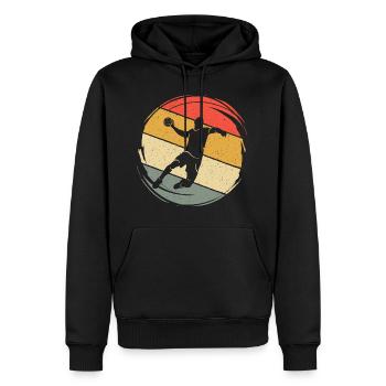 Handball Spieler Handballspieler Handballer - Männer Premium Bio Hoodie - Schwarz - Vorne - Nico (187cm)