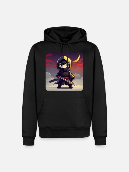 Cute Anime Ninja - Men’s Premium Organic Hoodie - black